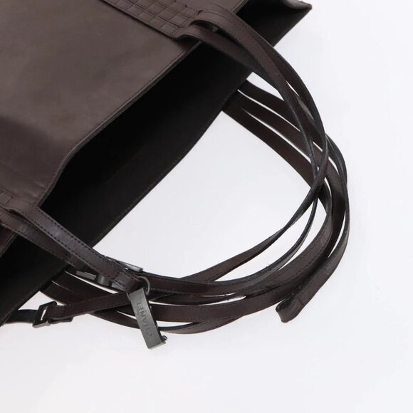 CHANEL Tote Bag Leather Brown Gold CC Auth bs22265 - Picture 8 of 14